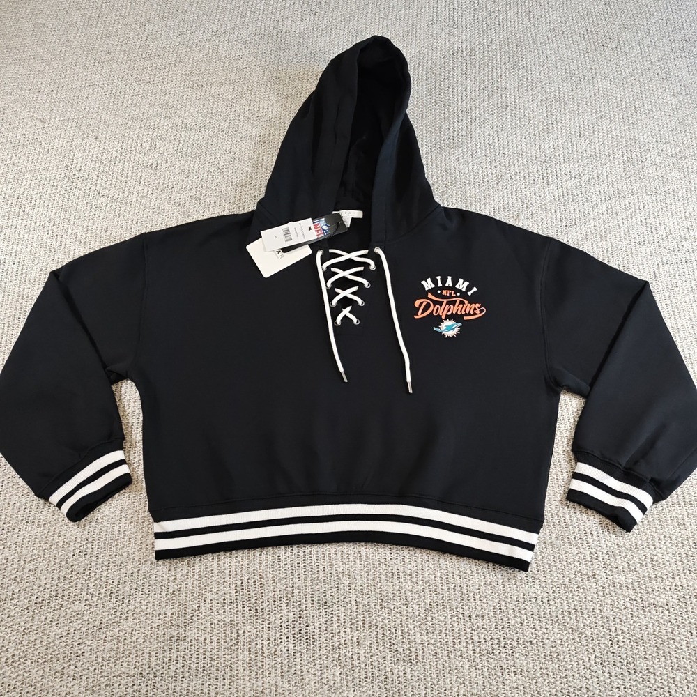 Wear by Erin Andrews Miami‎ Dolphins Woman's X-Large Lace Up Pullover Hoodie